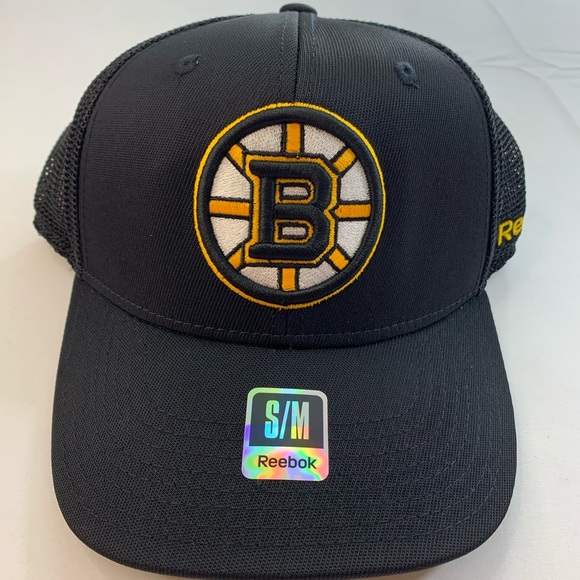Reebok Boston Bruins Fitted Hat Cap Sm 